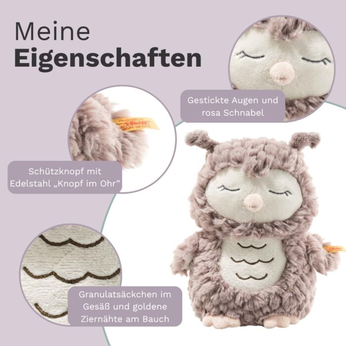 Steiff Kuscheltier Ollie Eule, Süßes Stofftier, Jungen, Mädchen & Babys ab 0 Monaten, Friends, Plüschtier eige – Bild 5