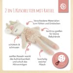 Bieco Kuscheltier Reh Ella mit Rassel | Baby Kuscheltier ab 0 Monate Stofftier Baby Plüschtier ntier – Bild 6